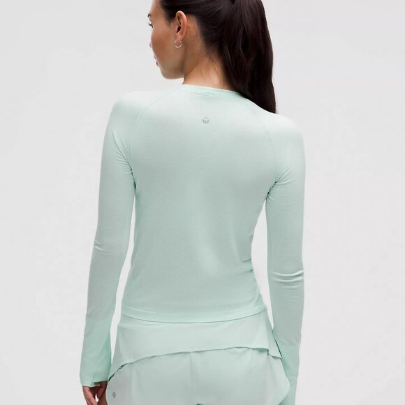 lululemon Swiftly Tech Long-Sleeve Shirt 2.0 Waist Length Sea Mist - Picture 3 of 5